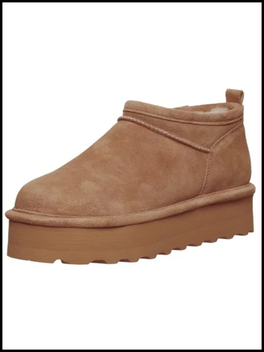 Suede Winter Booties with Wool Blend Lining - Pull-On